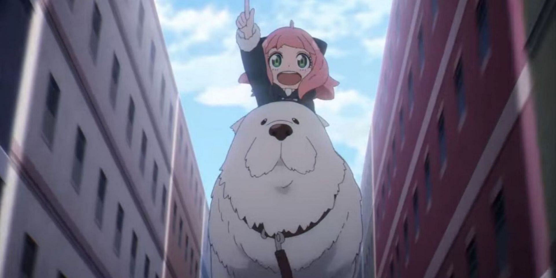 Anya with her pet dog, Bond (Image via CloverWorks)