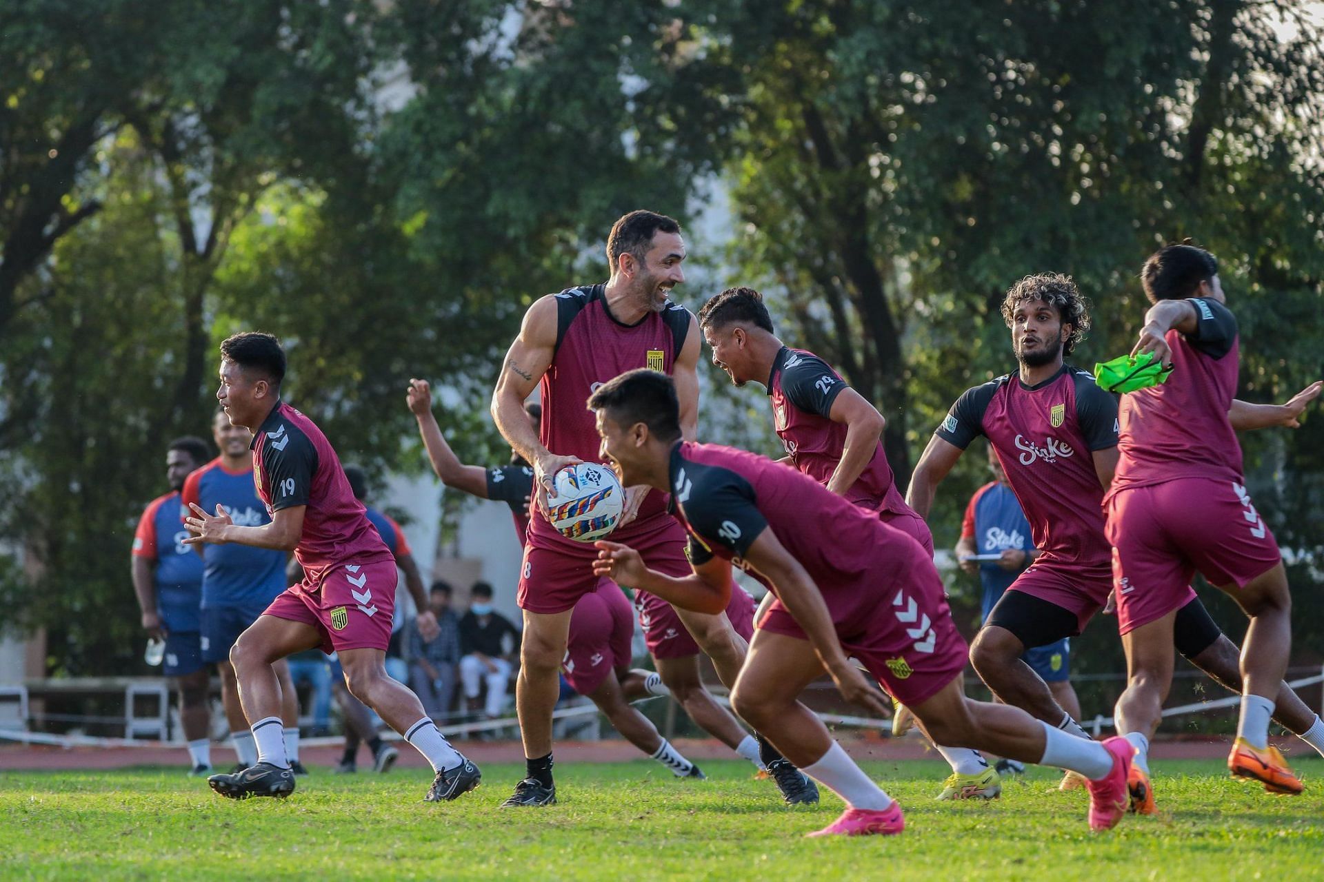 Hyderabad FC players in training. (Credits: HYD)