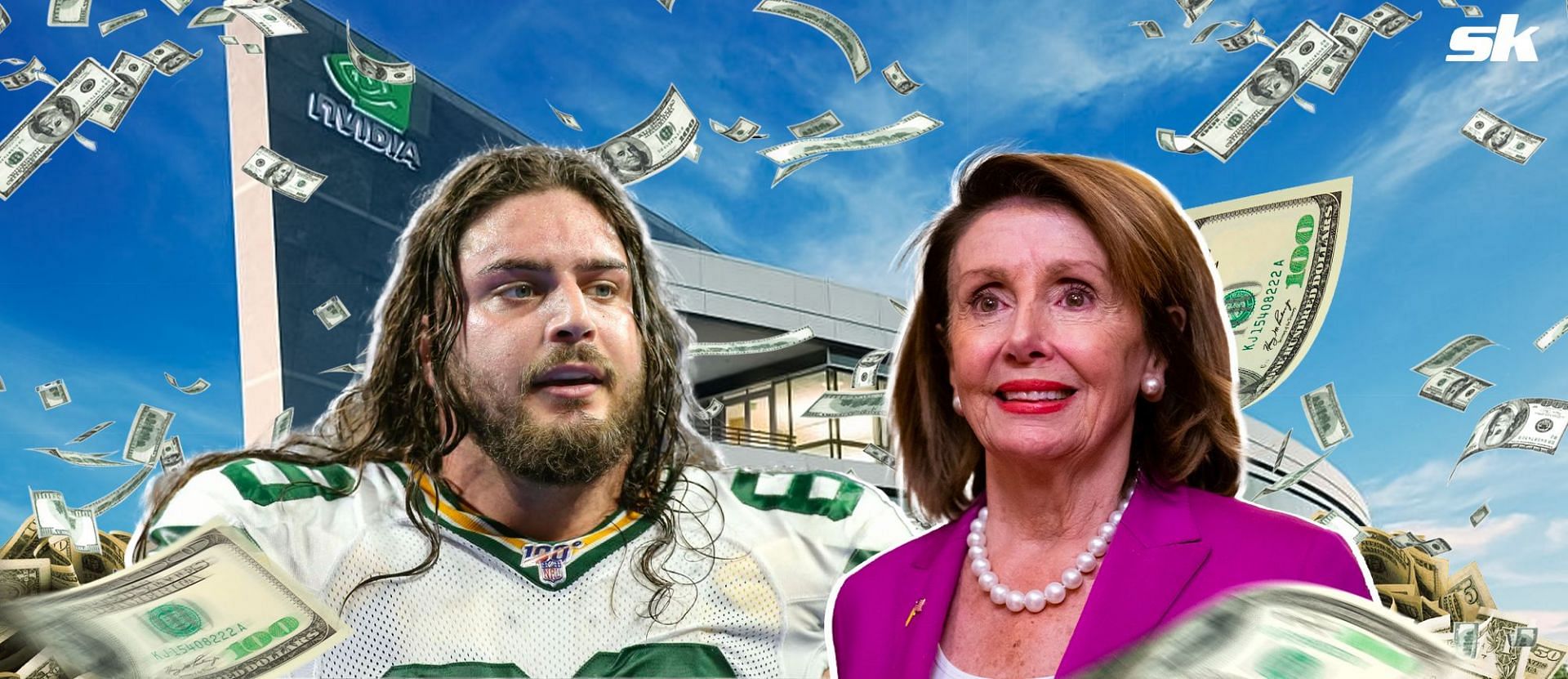 Packers OT David Bakhtiari claims Nancy Pelosi&rsquo;s &lsquo;going crazy with no accountability&rsquo; after $5,000,000 investment