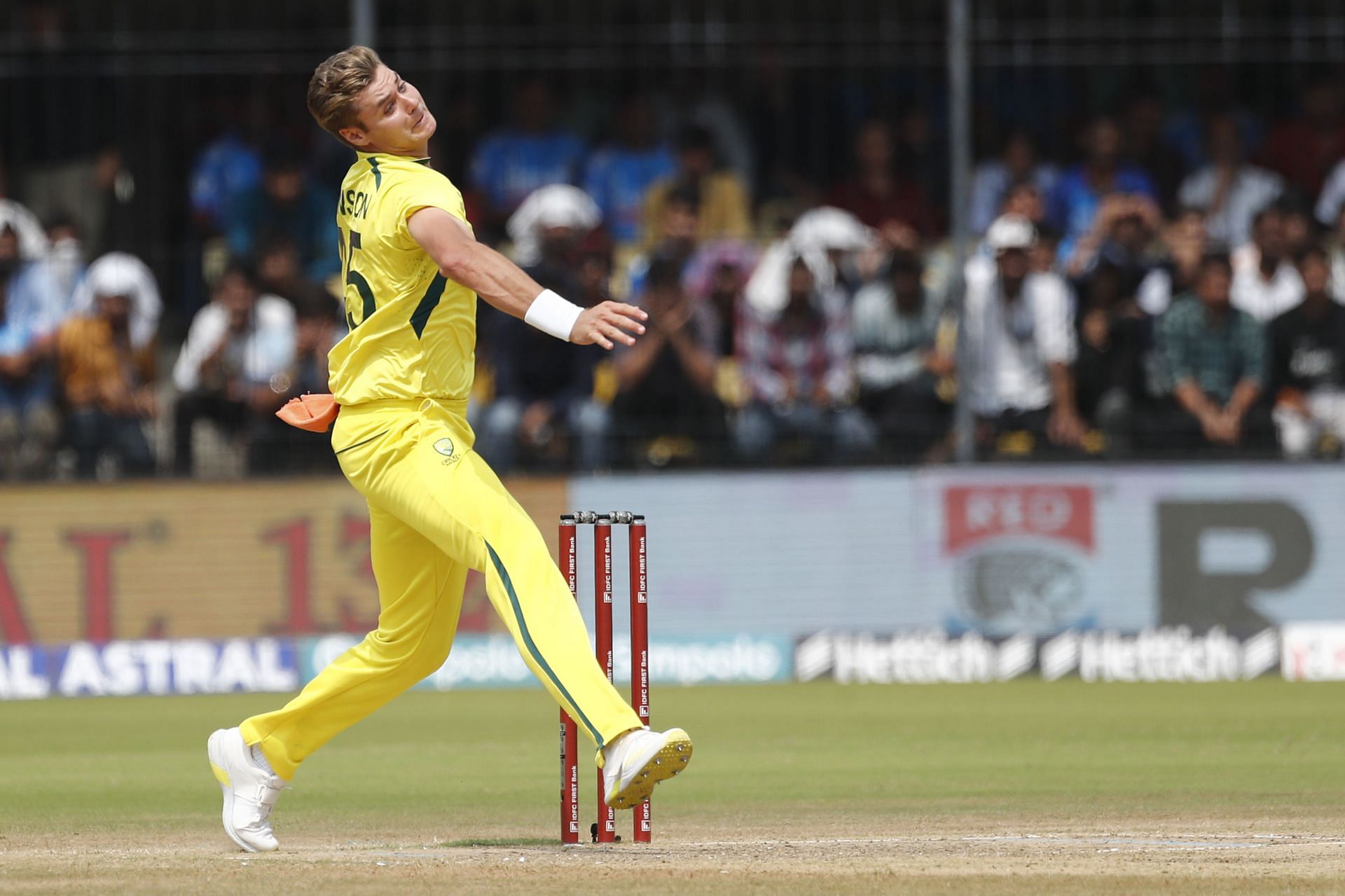 Spencer Johnson during India v Australia - ODI Series: Game 2 [Getty Images]