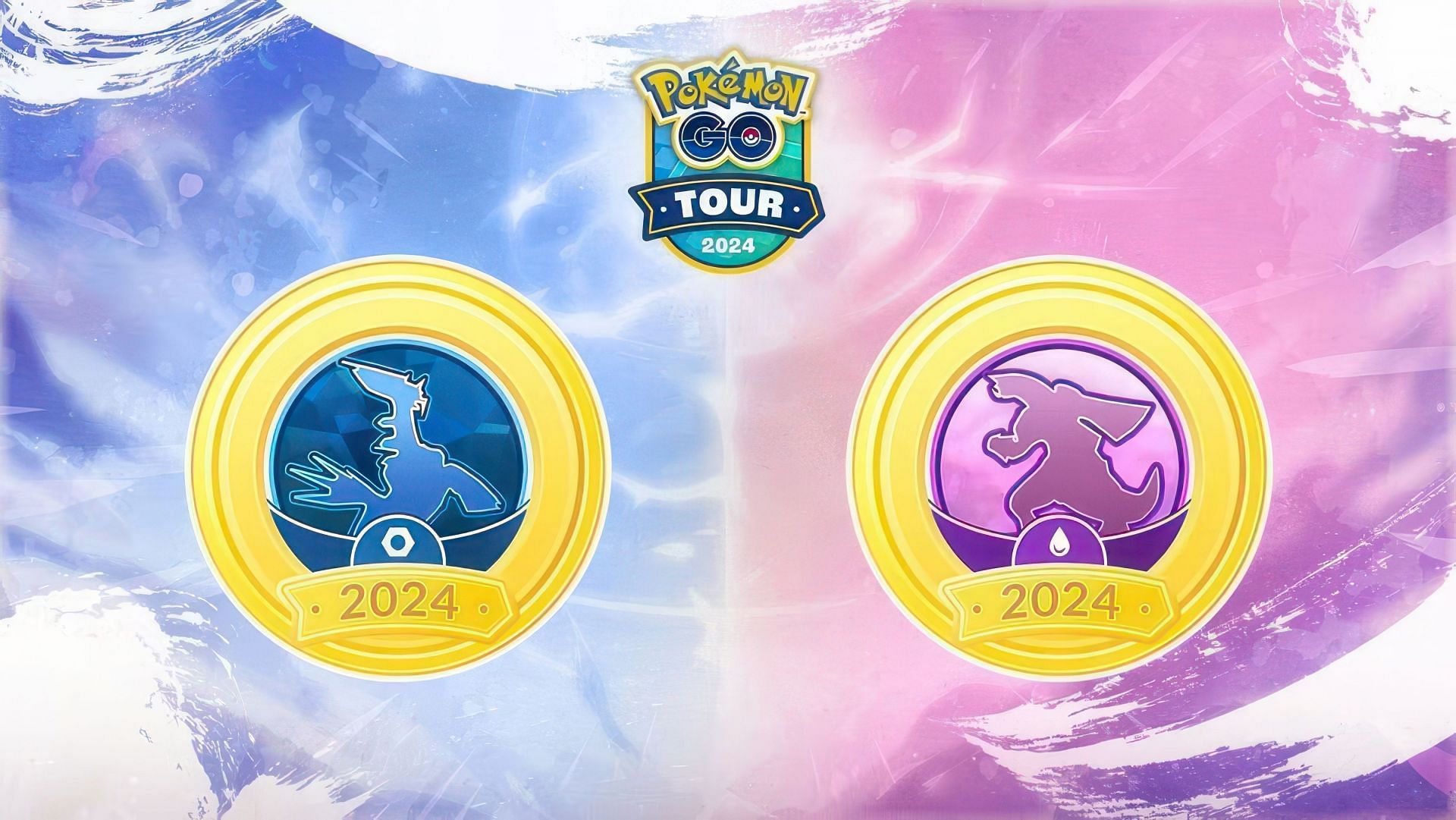 Badges related to the Dialga and Palkia (Image via Niantic)