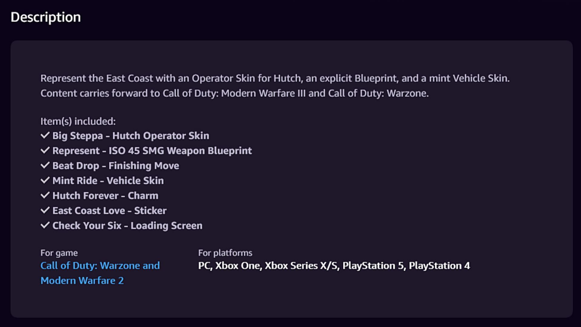 Items included in the bundle (Image via Prime Gaming)