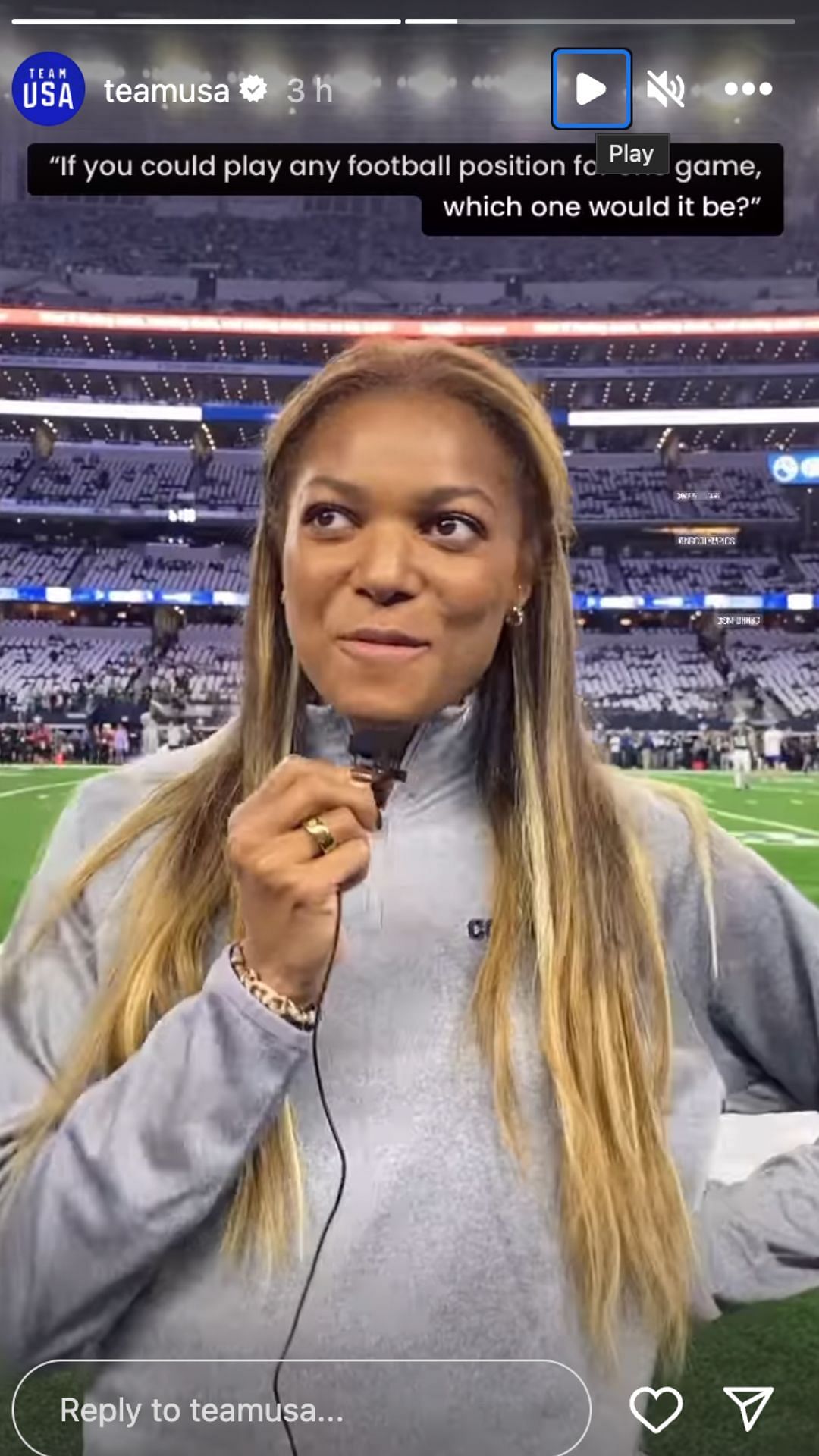 Gabby Thomas attends NFL clash between Dallas Cowboys and Philadelphia