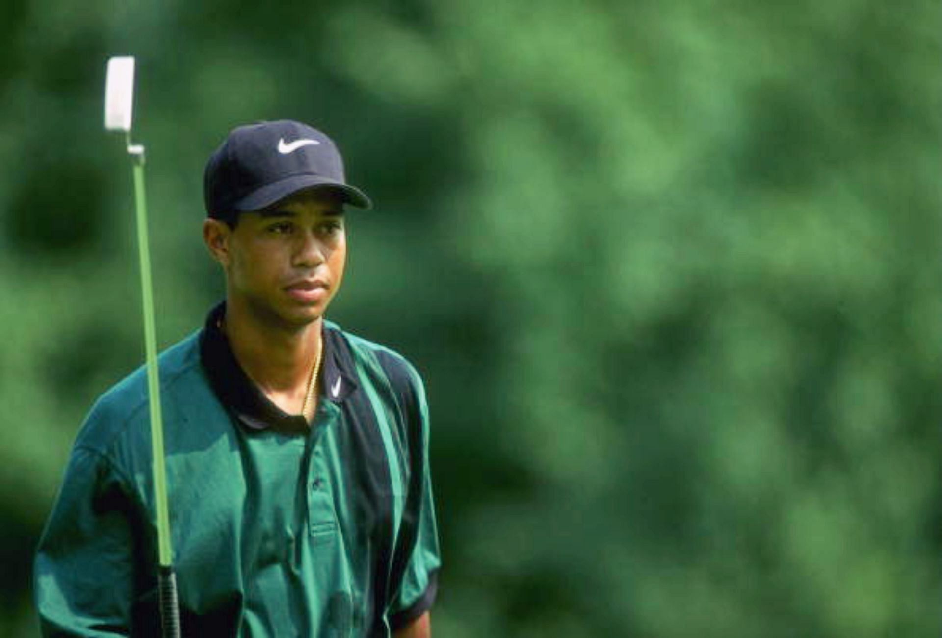 Tiger Woods in his professional debut, 1996 Greater Milwaukee Open (Image via Getty).