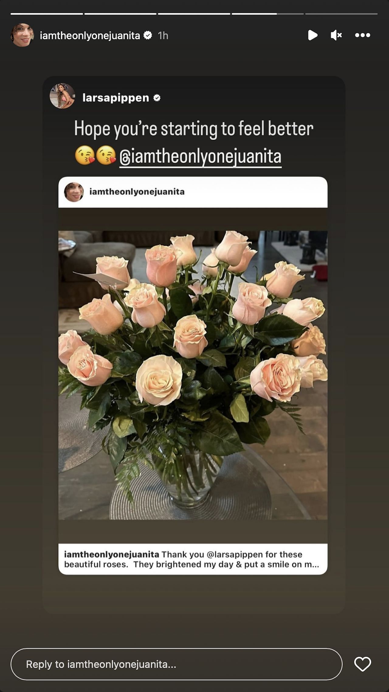 Larsa Pippen wishes Juanita Vanoy well