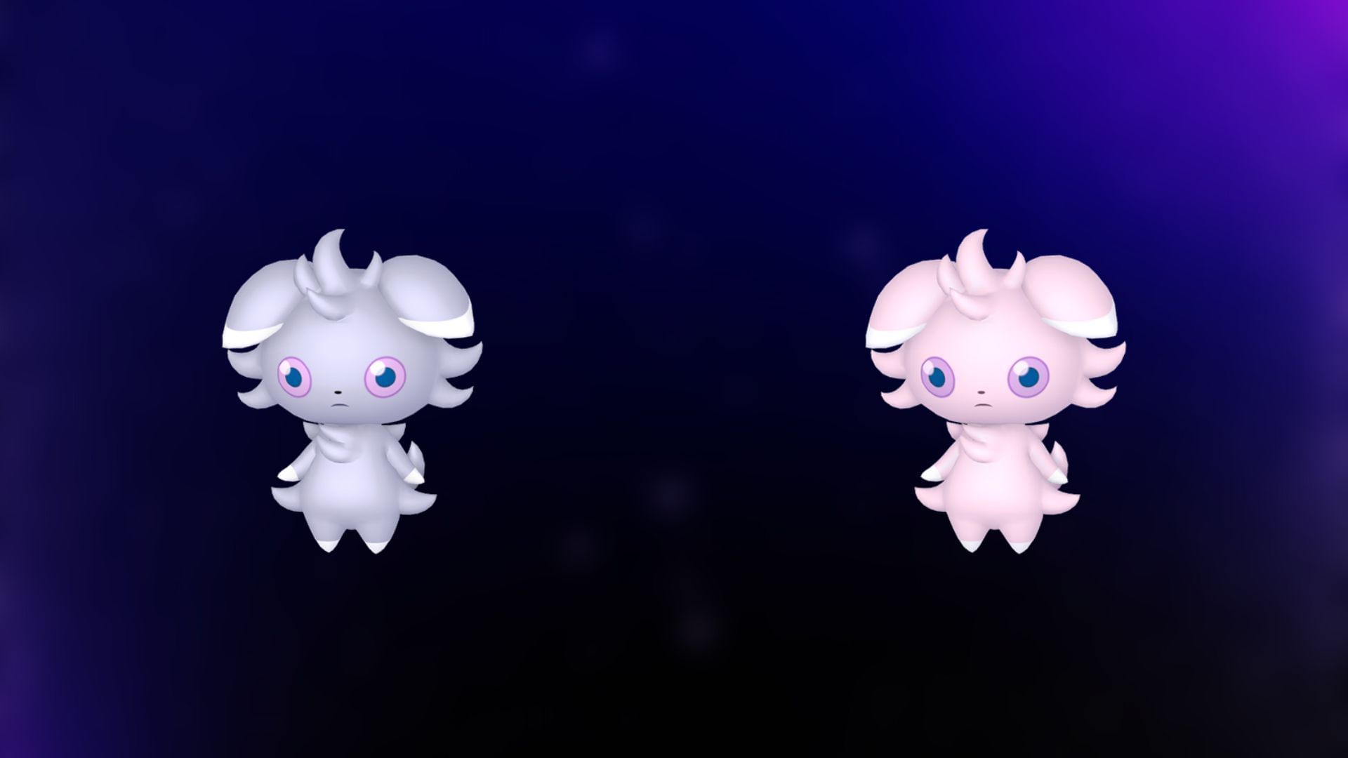 Regular and Shiny Espurr (Image via TPC)