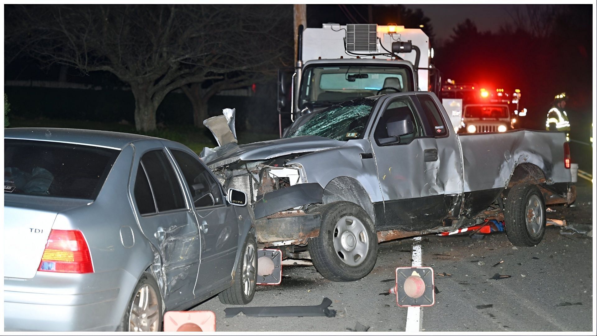 A fatal crash killed two victims including a Waltham police officer, (Image via Peter Lobo) 