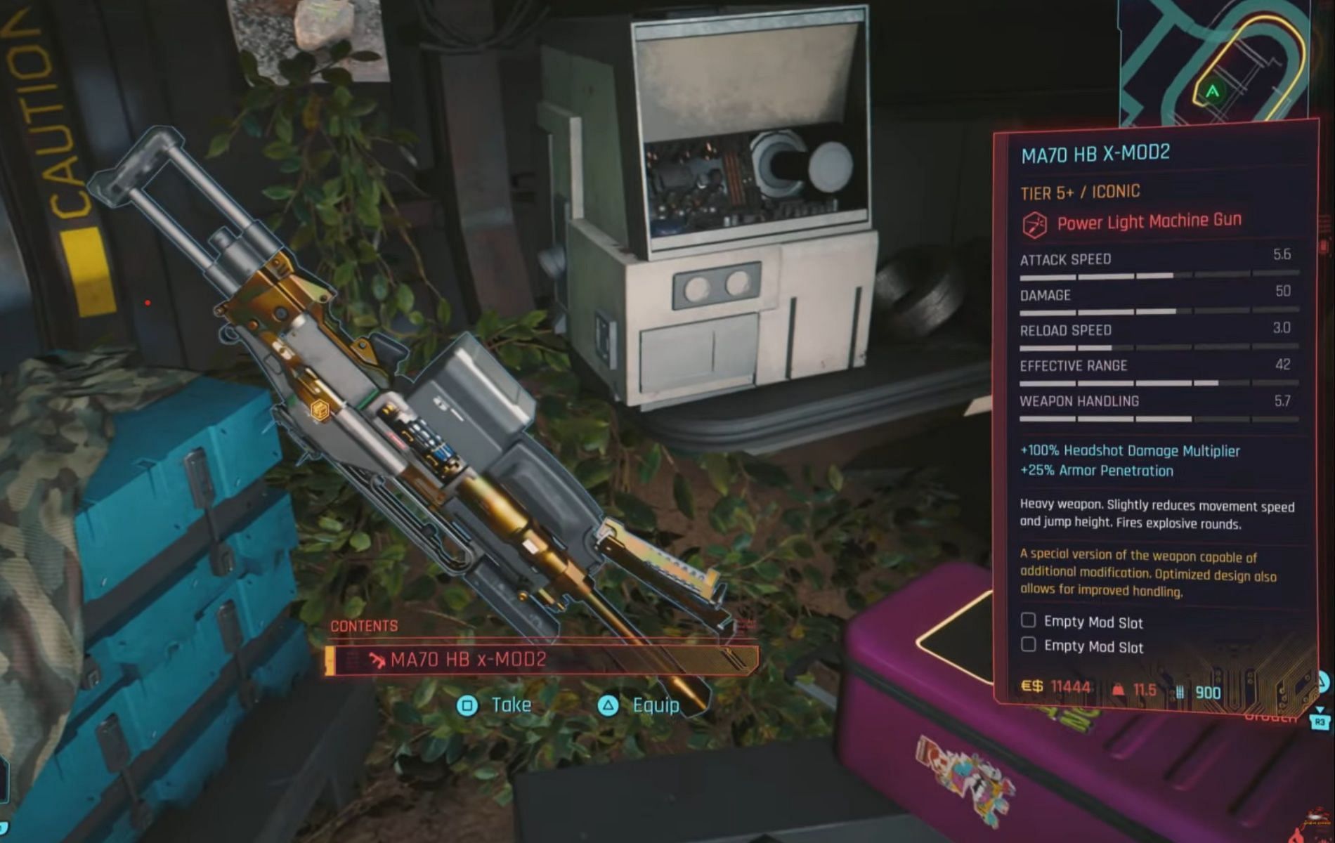 Cyberpunk 2077 iconic MA70 HB XMOD2 Light Machine Gun