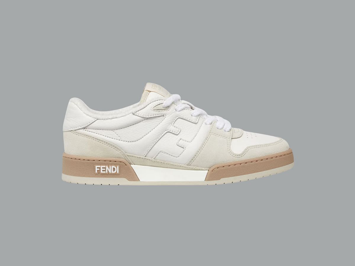 The Match White suede low tops (Image via Fendi)