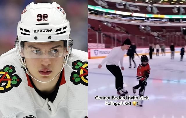 Connor Bedard wins over hearts as adorable footage of him skating with Nick Foligno