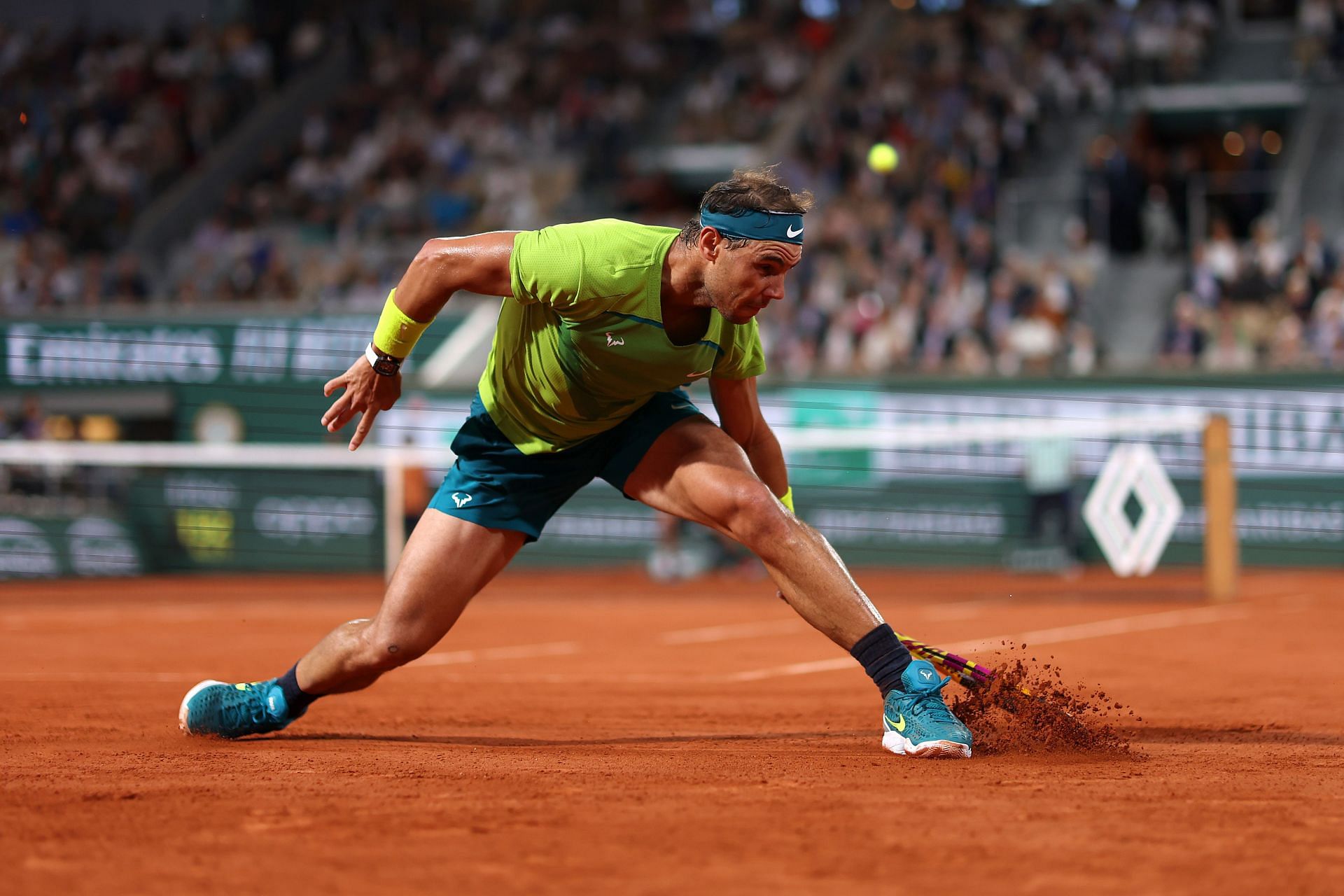 Rafael Nadal at the 2022 French Open.