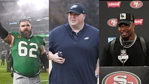 Jason Kelce addresses viral incident between Dom DiSandro and Dre Greenlaw during 49ers vs Eagles game