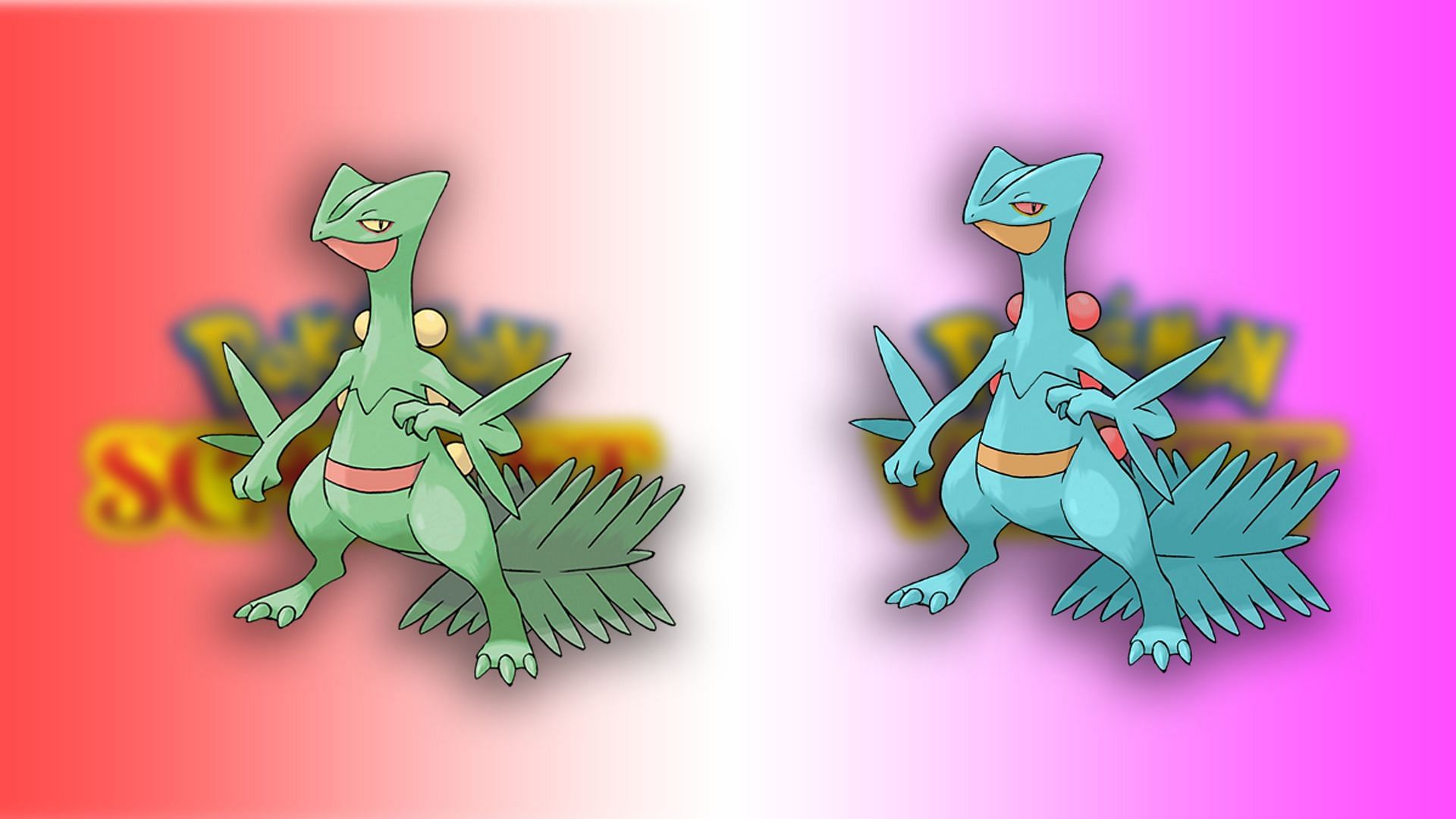 Regular and Shiny Sceptile (Image via The Pokemon Company)