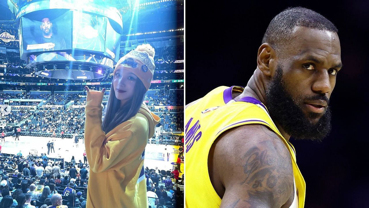 Chinese singing sensation Yuqi Song was in attendance to watch LeBron James
