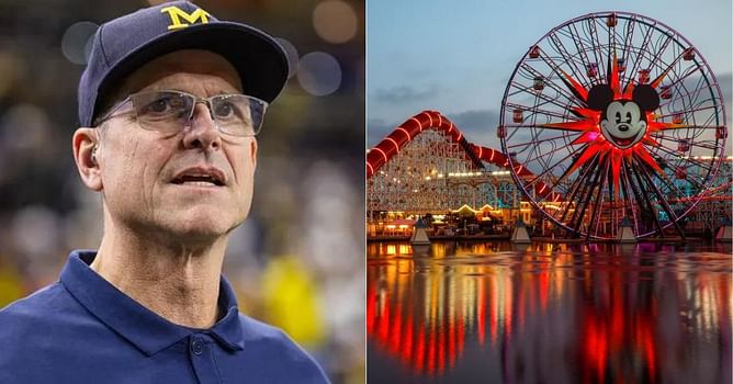 Jim Harbaugh reveals his emotional connection to the Rose Bowl and Disneyland as Michigan gets ready for Alabama showdown: "I wanna go there someday"