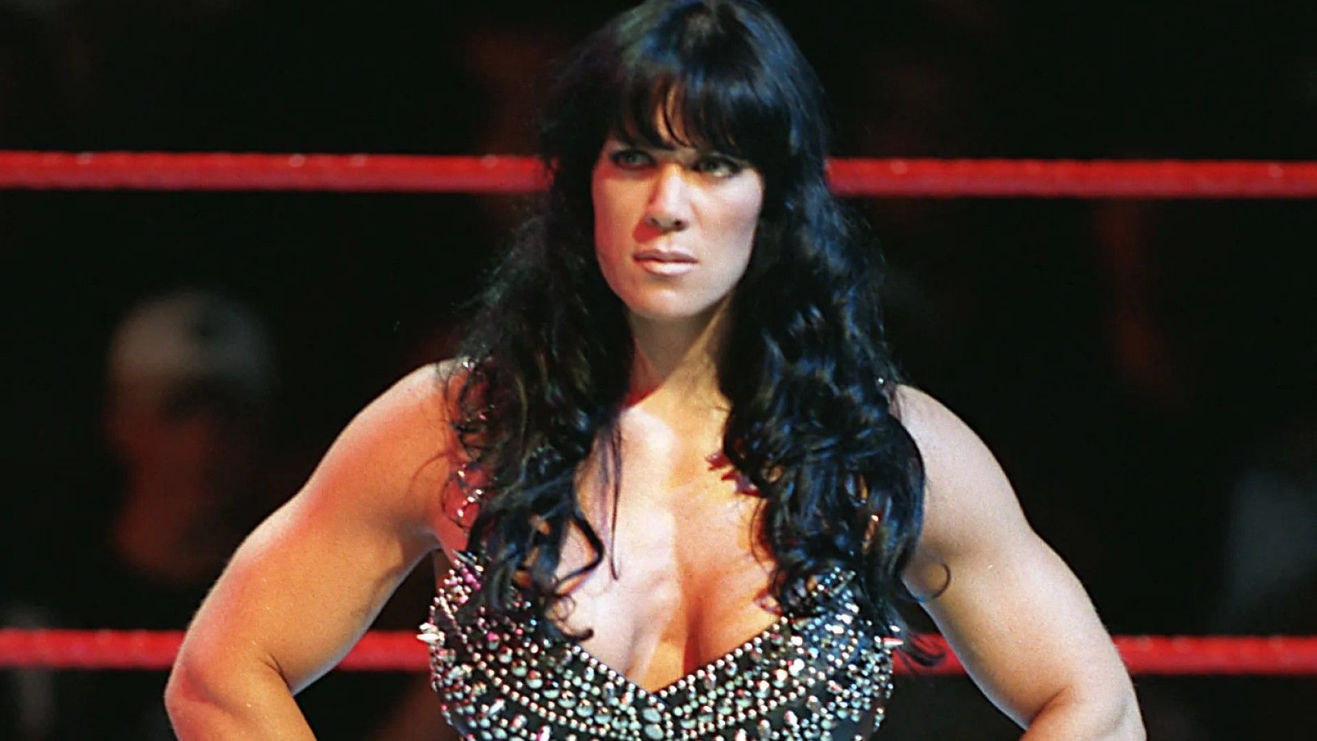 WWE Hall of Famer Chyna poses in the ring