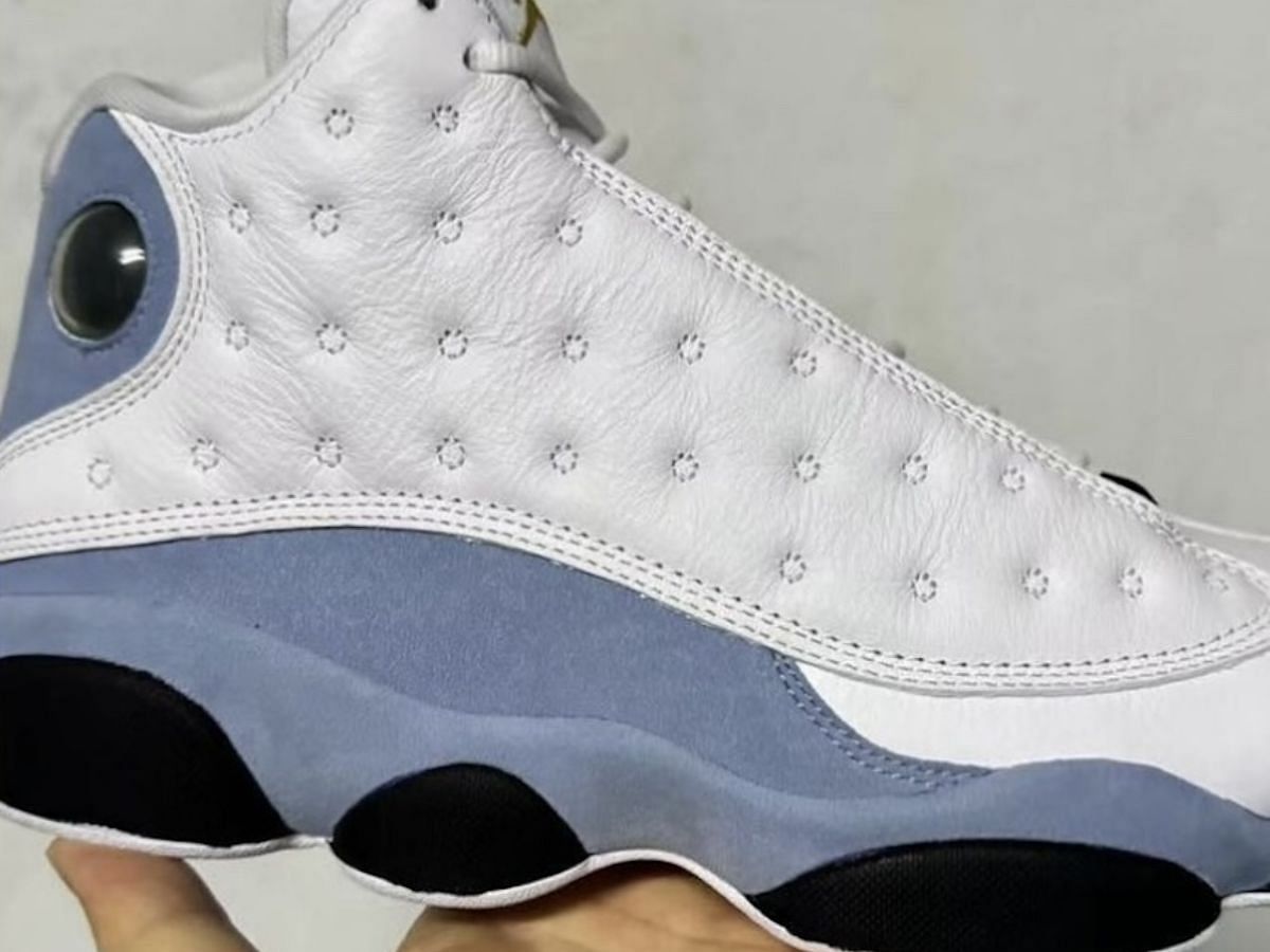 Air Jordan 13 Grey Blue shoes (Image via Instagram/@zsneakerheadz)