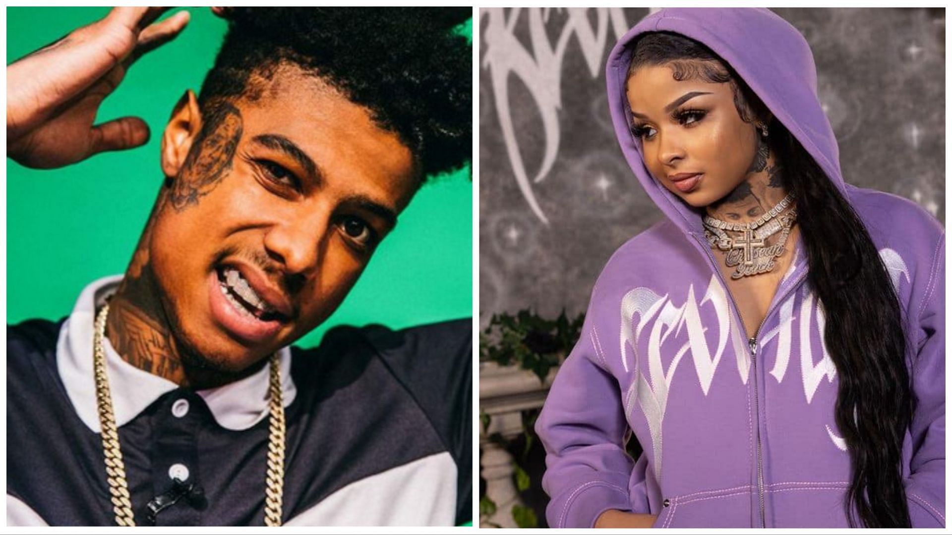 Blueface accused Chrisean Rock of cheating on him with Offset (Image via Instagram / blufacebleedemm / Facebook / Chrisean Rock)