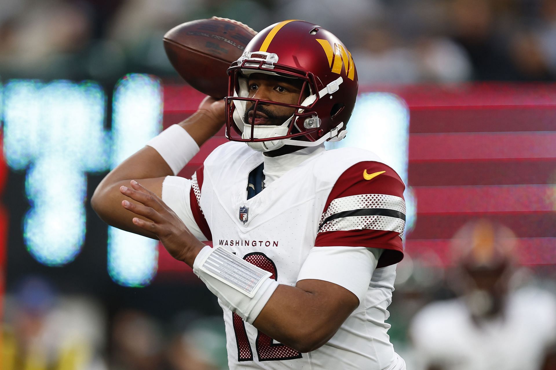 Jacoby Brissett during Washington Commanders v New York Jets