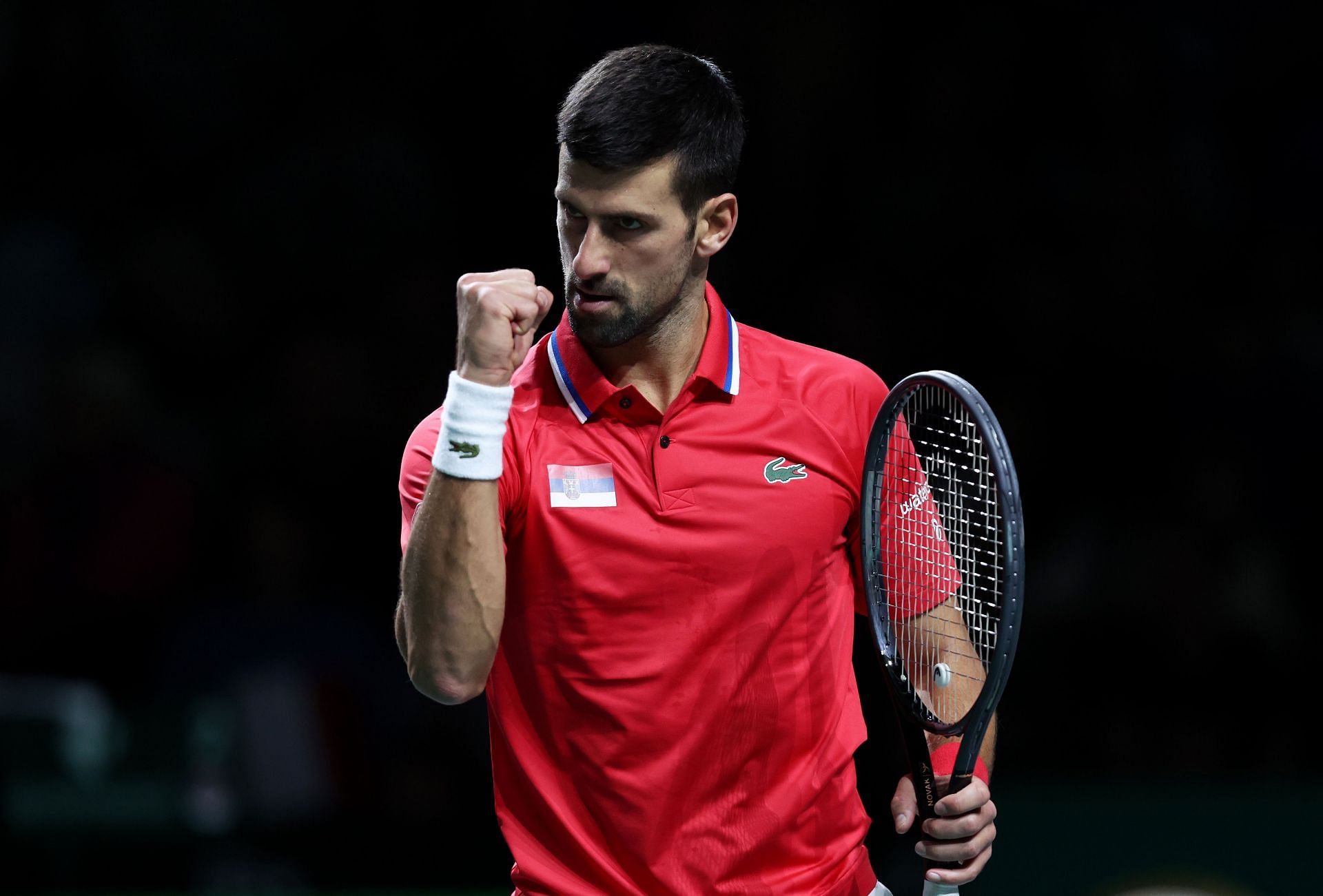 Novak Djokovic at the Davis Cup semifinal