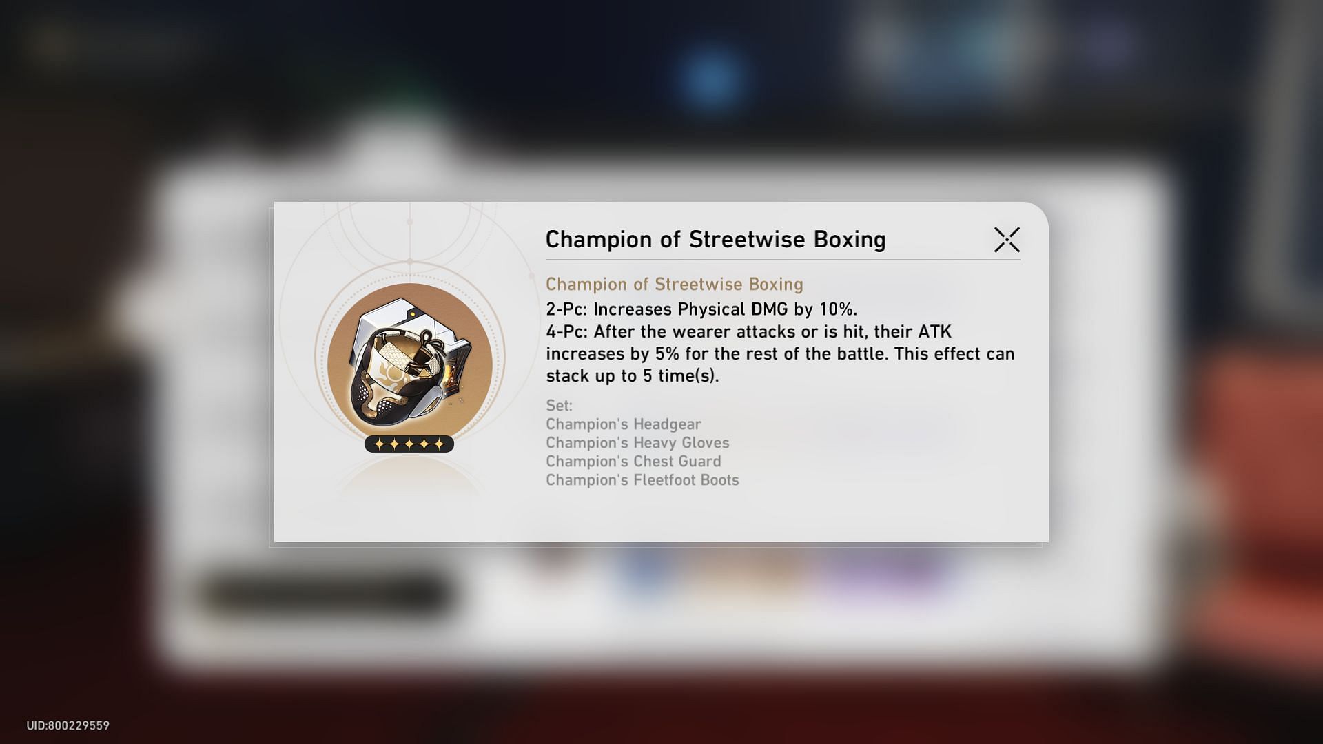 Champion of Streetwise Boxing in Honkai Star Rail (Image via HoYoverse)