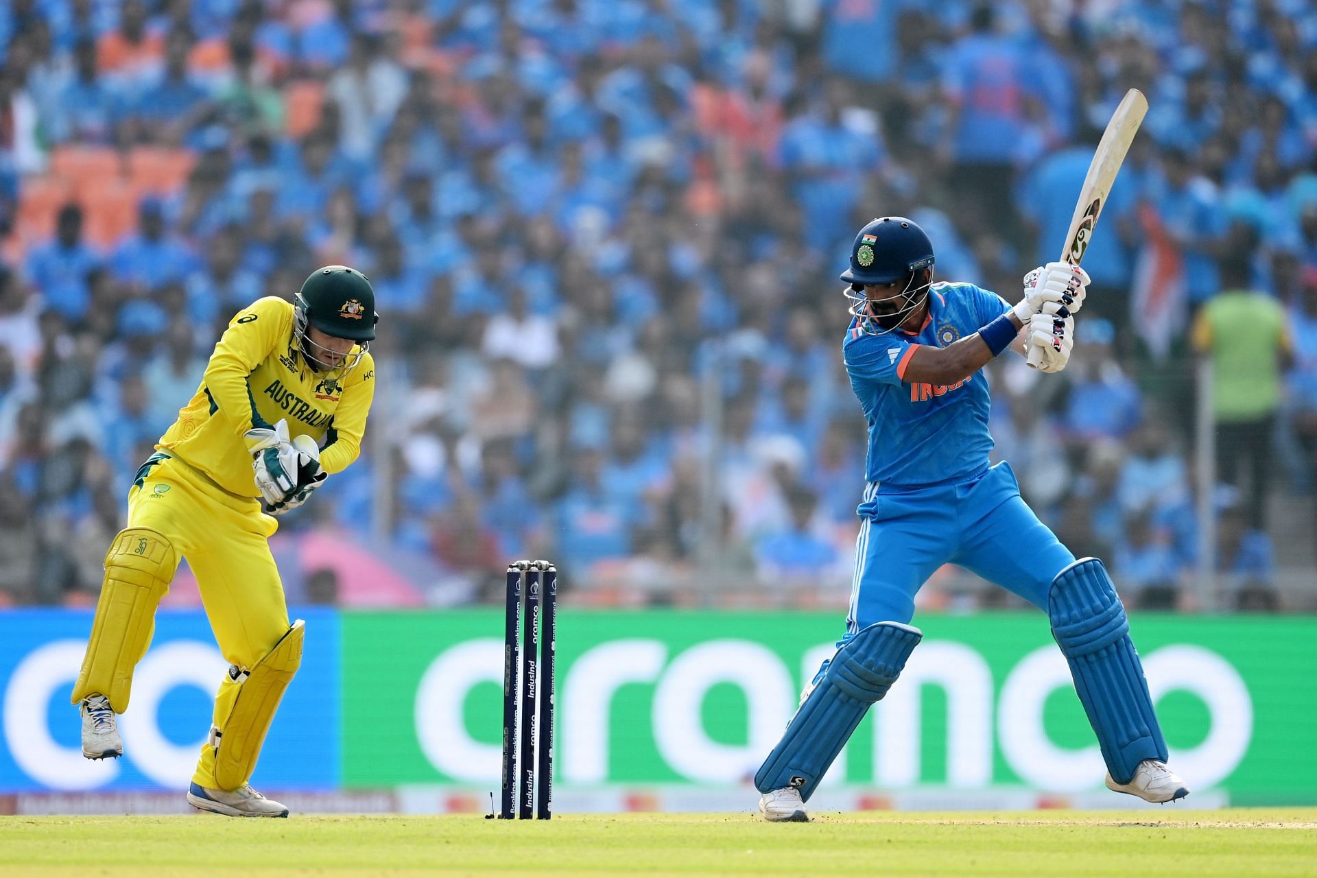 KL Rahul in action in the World Cup.