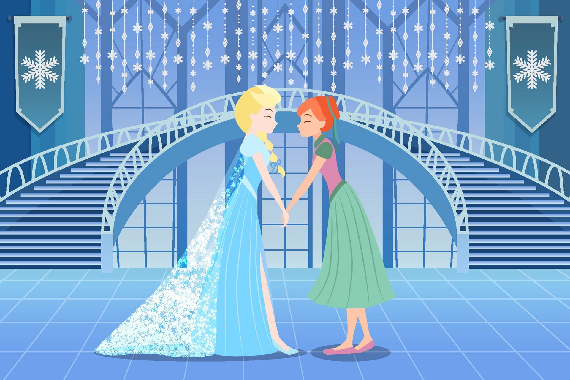 Elsa (left) and Anna (right) have different disney princess mental disorders. (Image via Vecteezy/ Vecteezy)