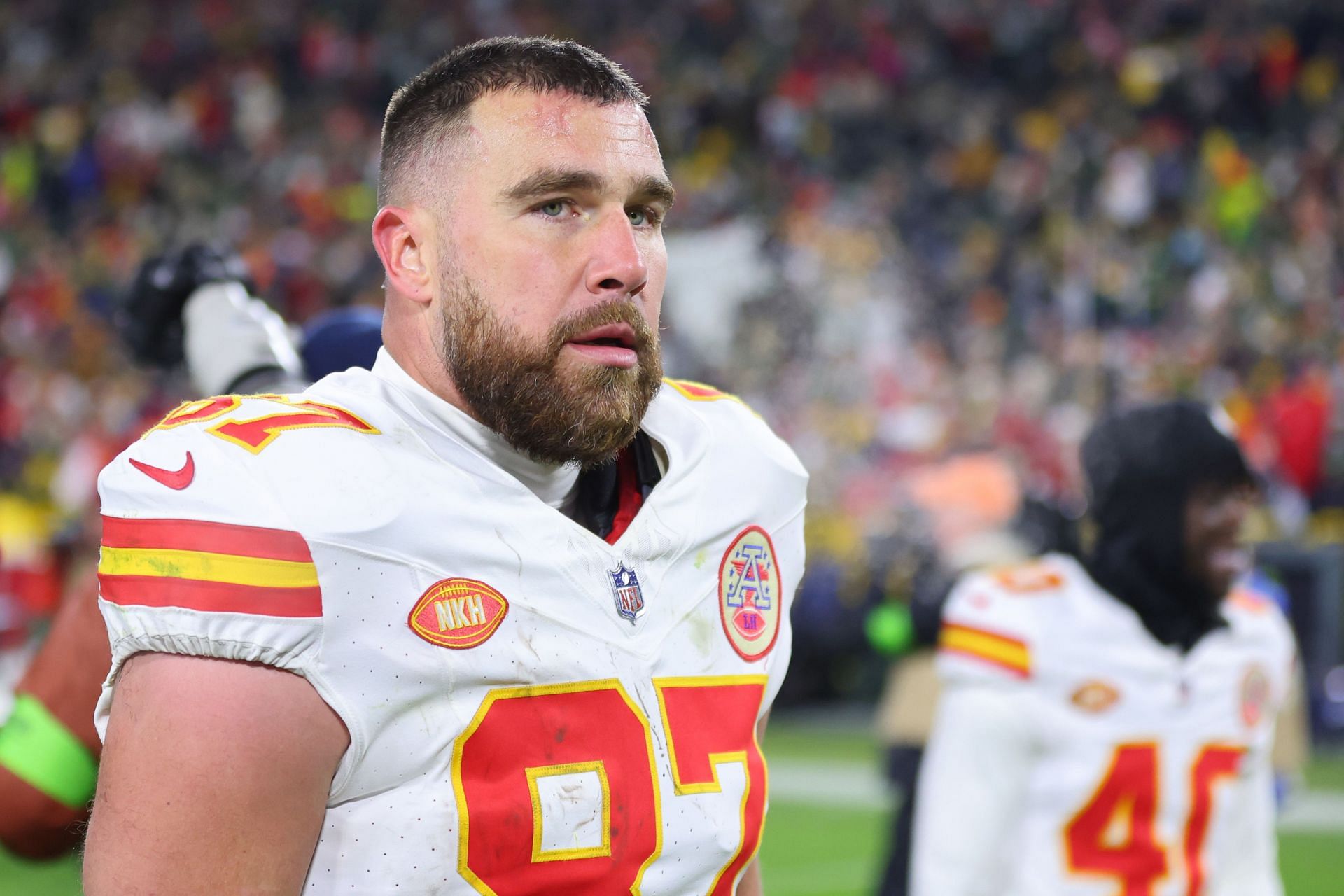 Travis Kelce during Kansas City Chiefs vs. Green Bay Packers