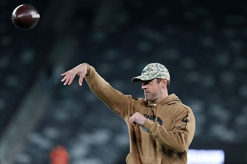 Aaron Rodgers during Los Angeles Chargers v New York Jets