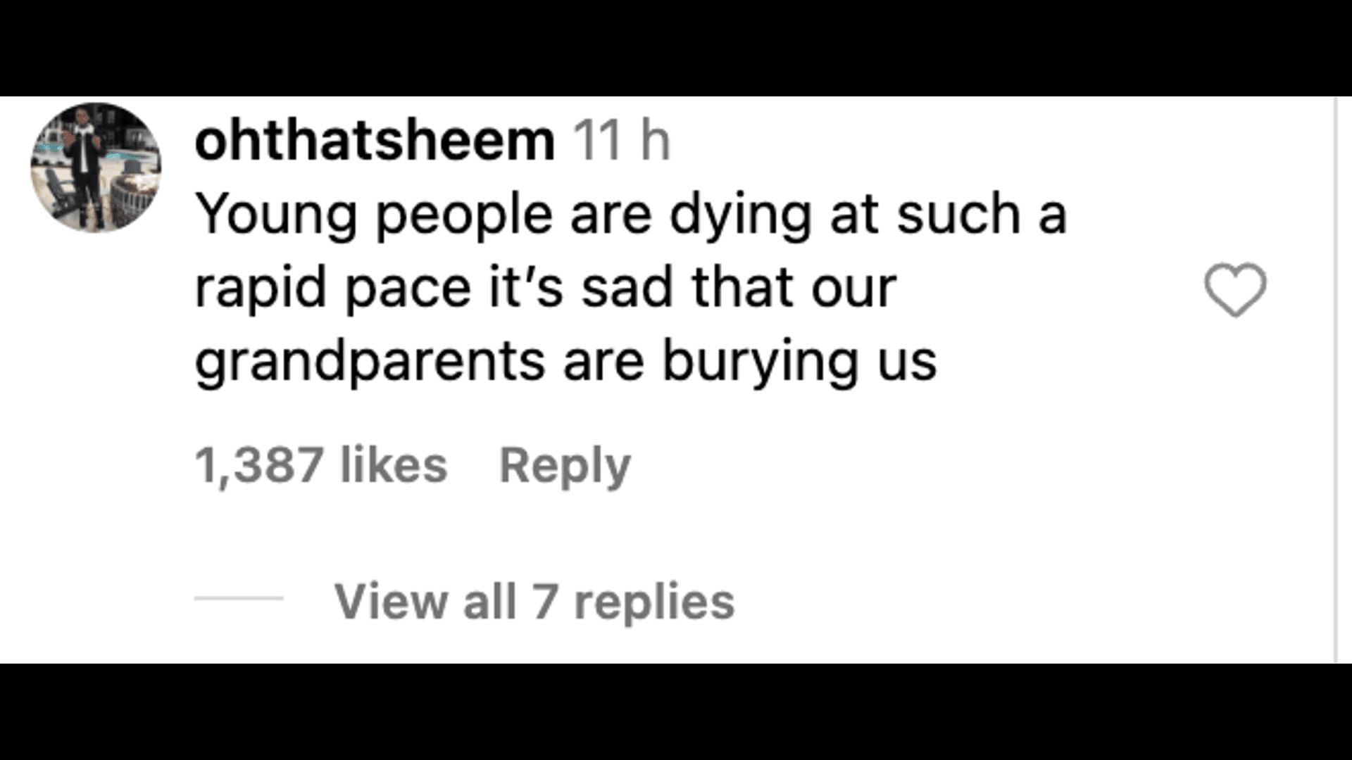 Social media users mourn the passing away of the 19-year-old who was popular for his video on Rihanna&#039;s song. (Image via @theshaderoom/ Instagram)