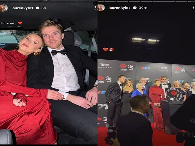 In Photos: Connor McDavid's Canada Walk of Fame induction, with fiancee Lauren Kyle and family present