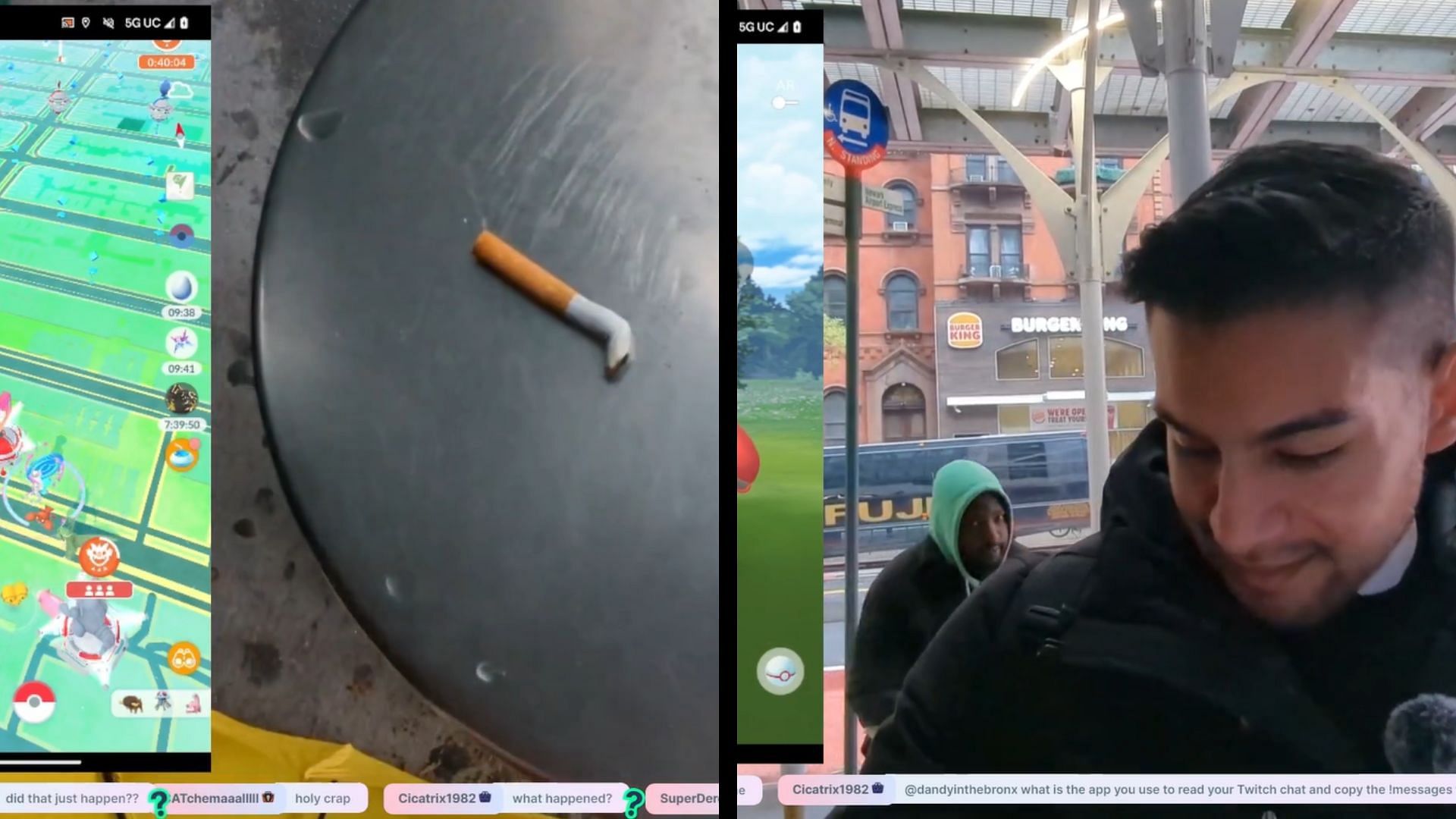 Stranger dumped a burning cigarette into a Twitch streamer