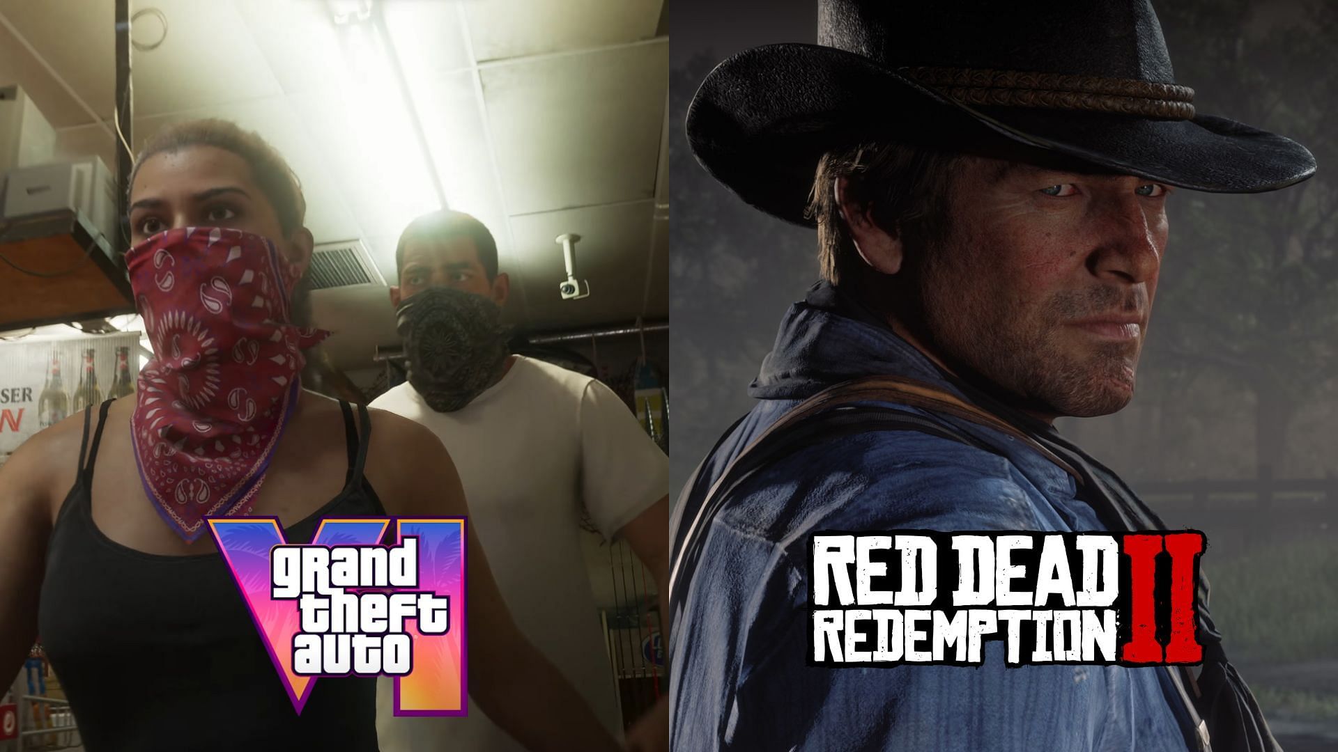 A comparison between GTA 6 and RDR 2 (Images via Rockstar Games)