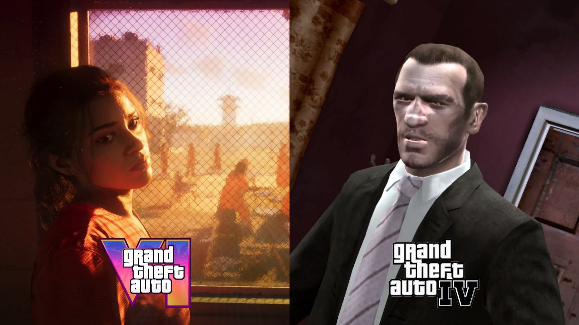 A comparison between GTA 6 trailer and GTA 4 (Images via Rockstar Games)