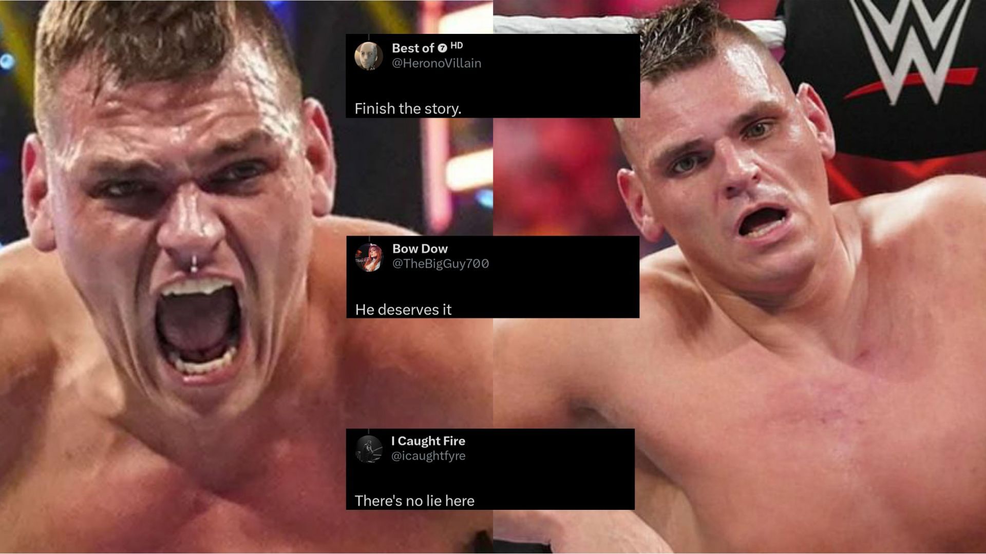 "Gunther won't walk out on his feet" Threetime WWE Champion to