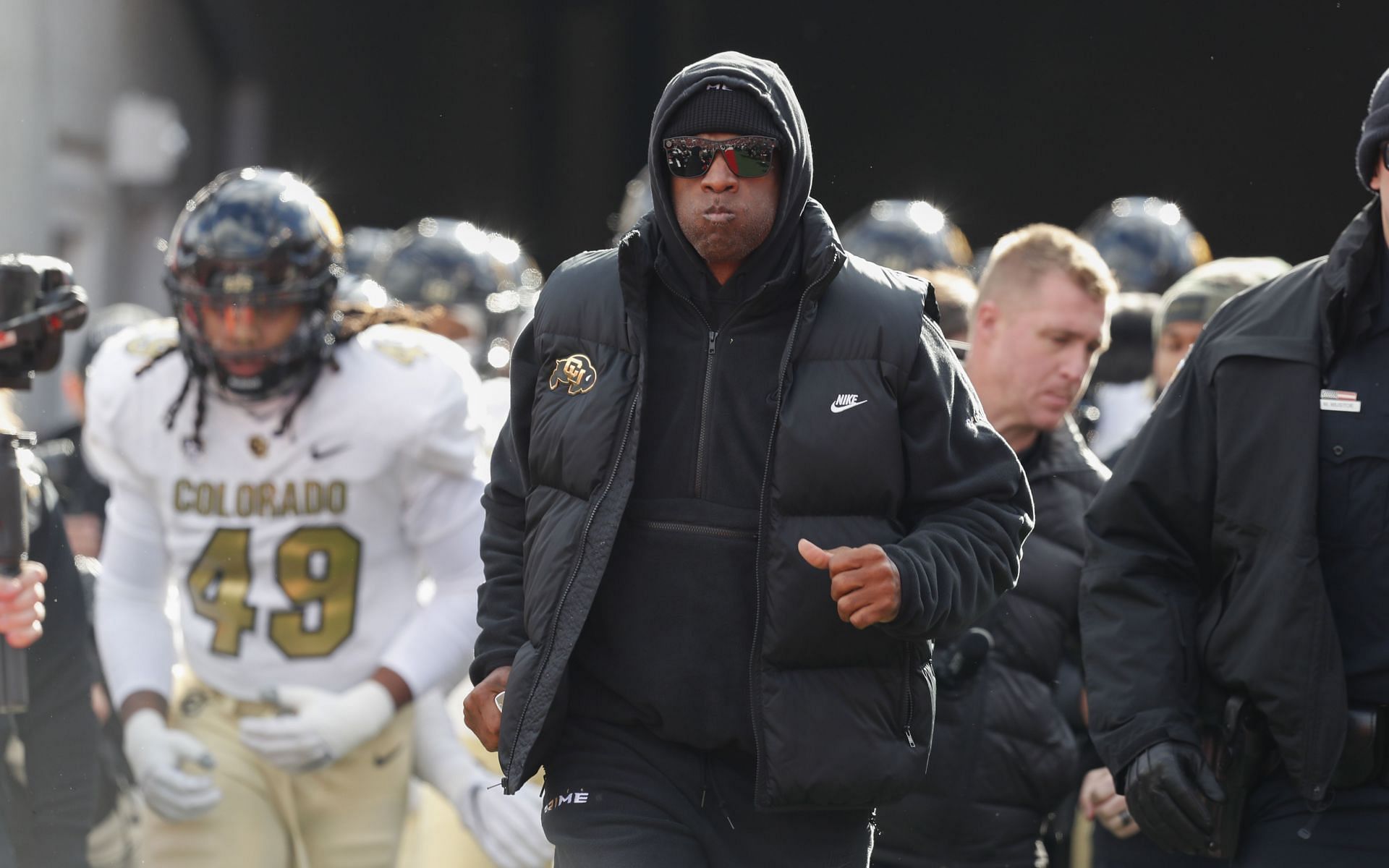 Deion Sanders coaches at Colorado v Utah