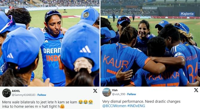 "20 overs to poore khel lete kum se kum" - Fans react as England Women beat India Women by four wickets to seal series 2-0