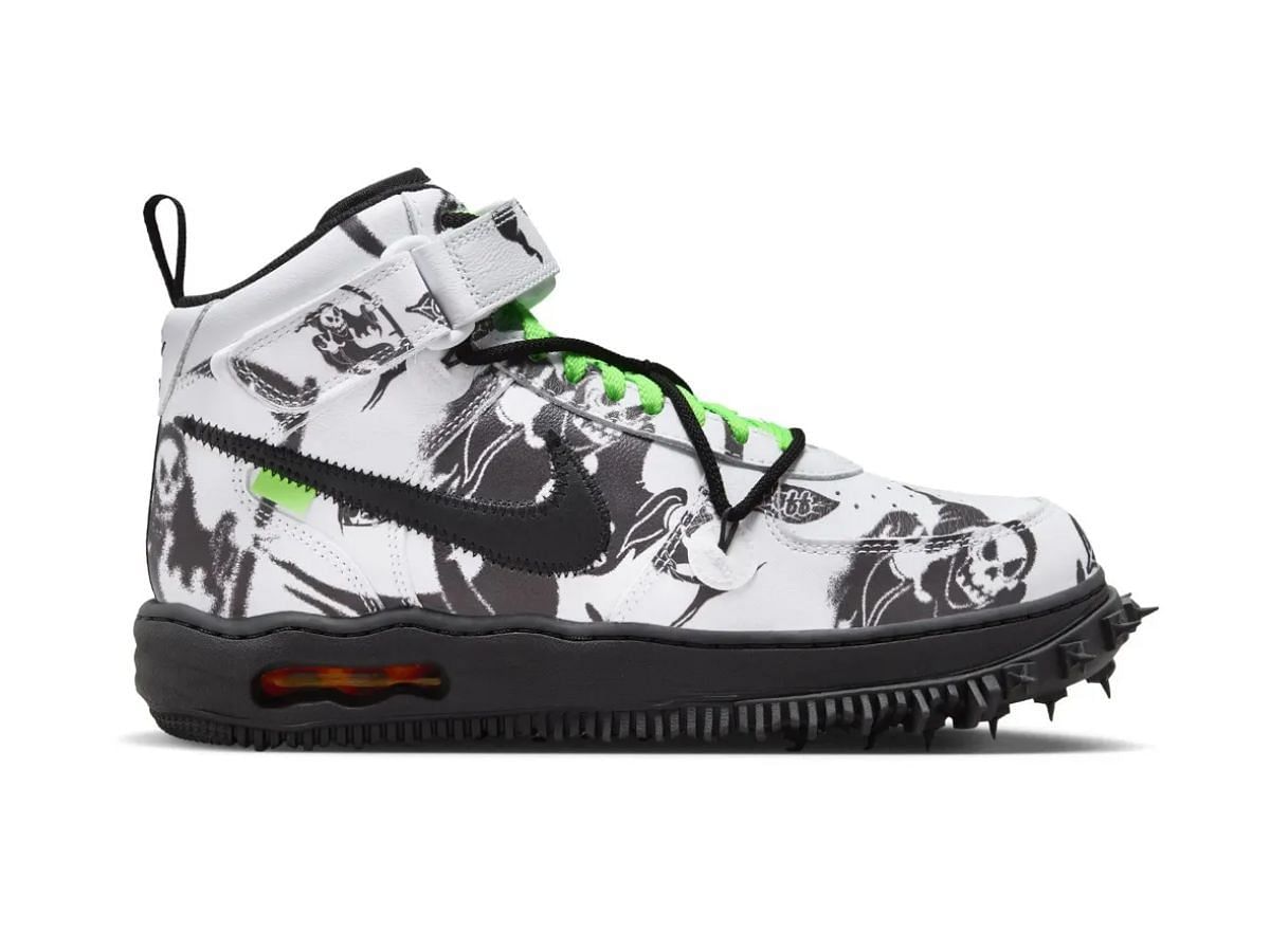 Off-White&rsquo;s Nike Air Force 1 Mid &ldquo;Grim Reaper&rdquo; sneakers (Image via Off-White)