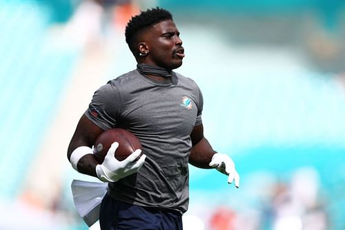 Tyreek Hill at New England Patriots v Miami Dolphins