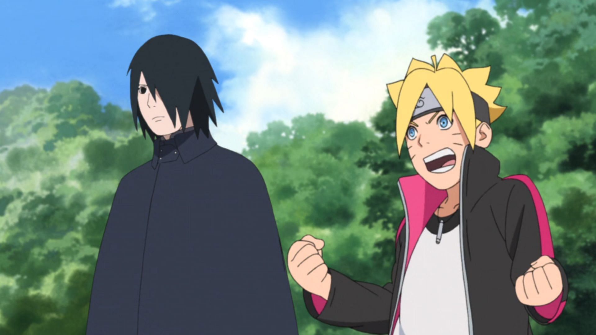 Sasuke and Boruto as seen in the Boruto anime (Image via Studio Pierrot)