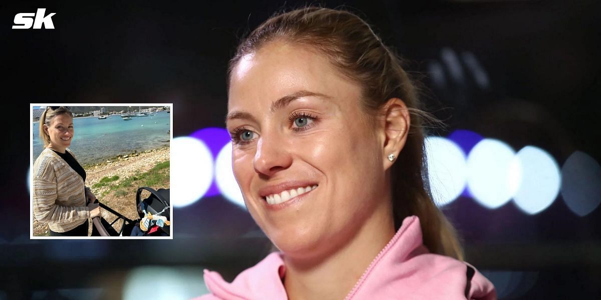 Angelique Kerber und ihre Tochter Liana bereiten sich mit passenden Schlägern auf Germains lang erwartete Rückkehr zur Australia Tour vor