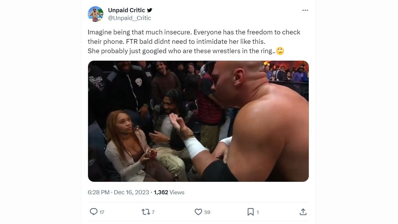 A fan reacted to Dax Harwoods&#039; actions at the PPV