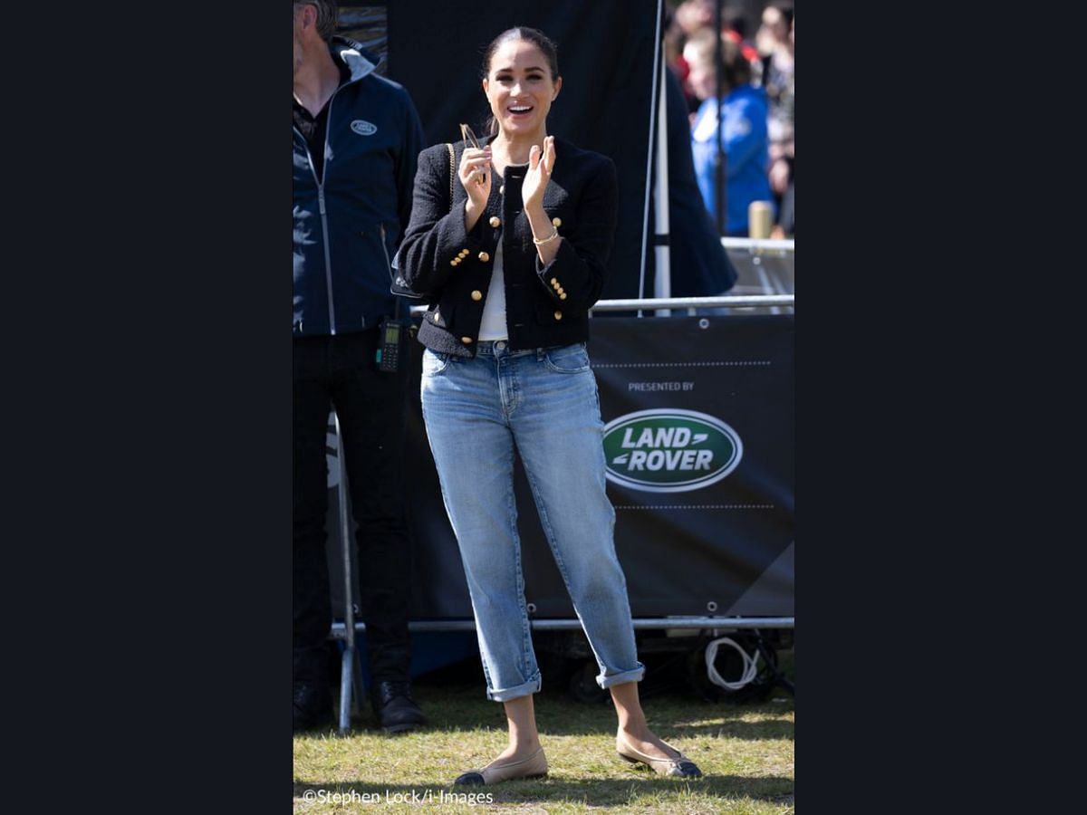 Megan Markle in Celine Jacket ( Image via Pinterest/Whatmeganwore)