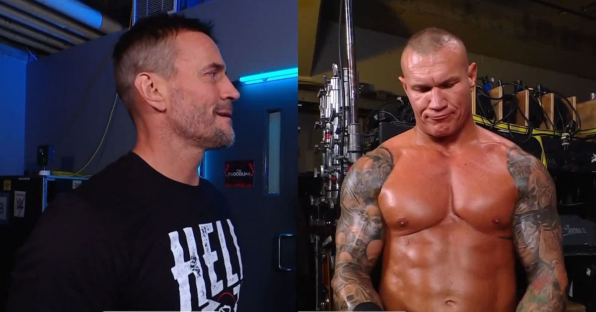 CM Punk and Randy Orton backstage on SmackDown.