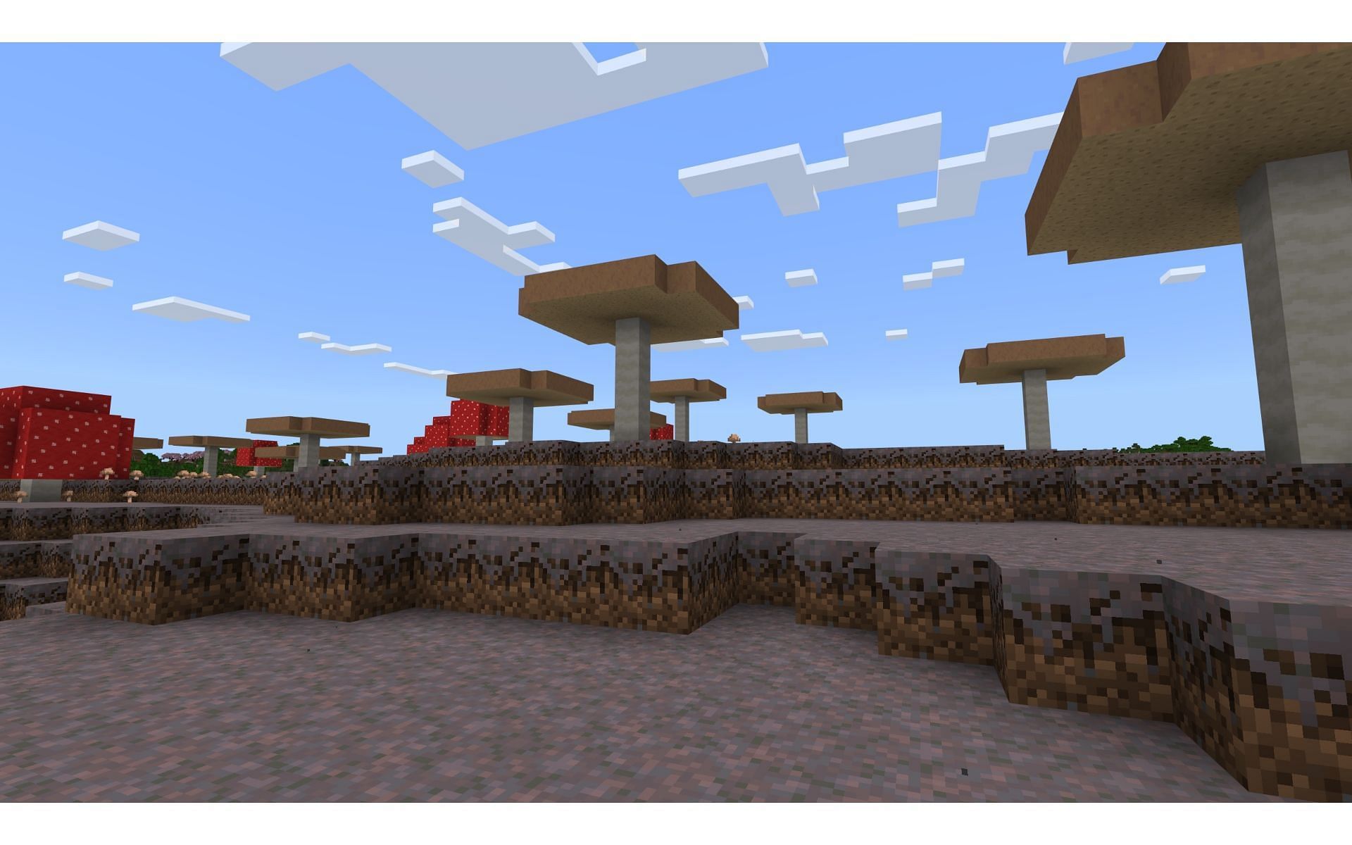 Les joueurs peuvent être en sécurité sur cette île aux champignons (Image via Mojang)