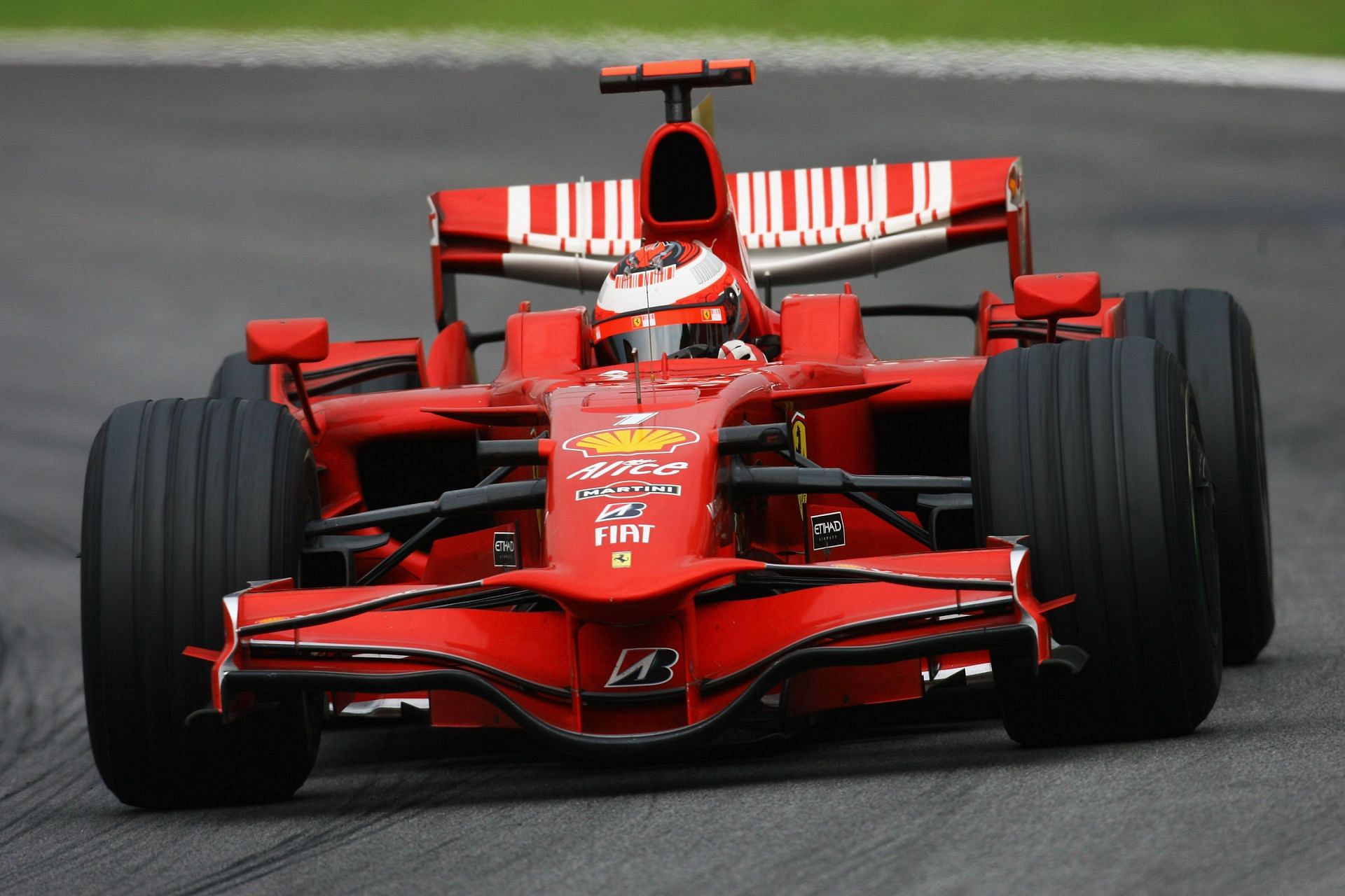 The Ferrari F2008 being driven by Kimi Raikkonen. Still remains the last Ferrari car to win a world championship (Photo by Clive Mason/Getty Images)