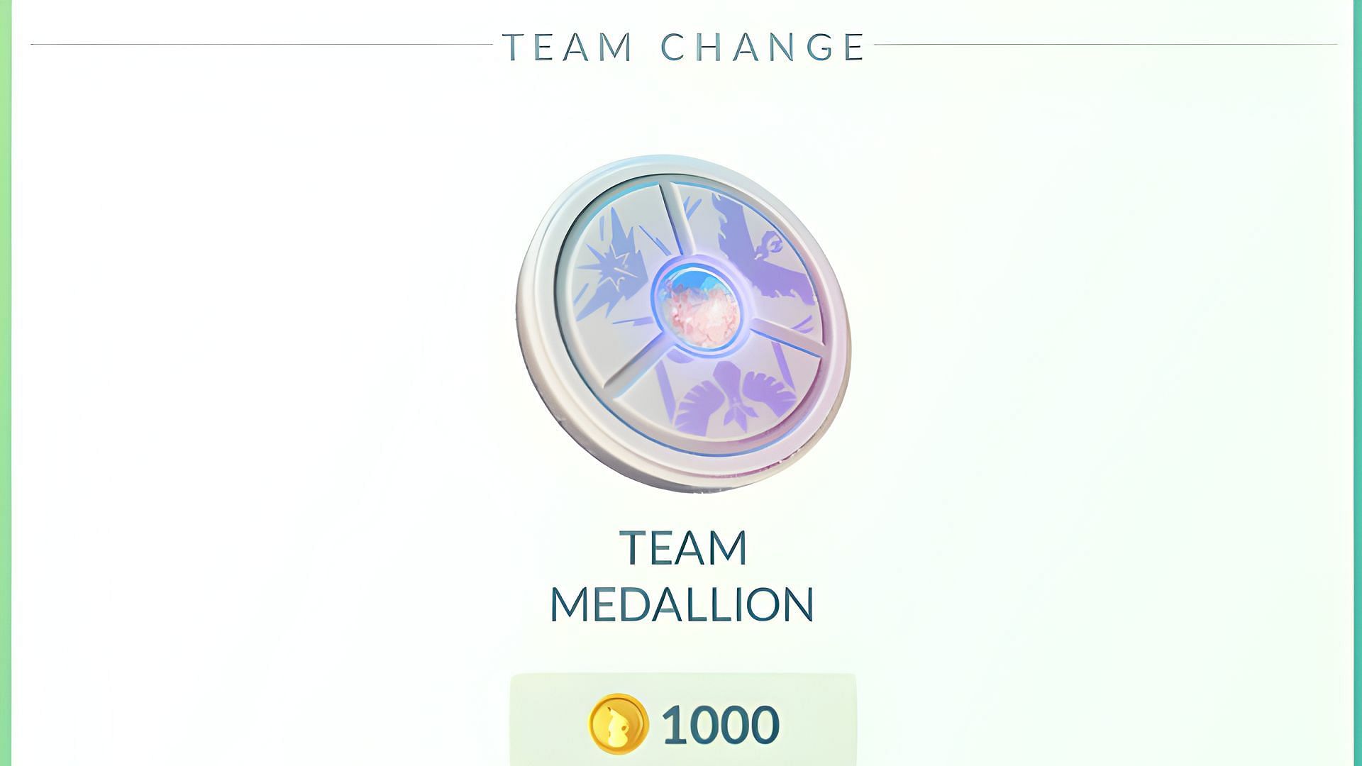 The Team Medallion can be used to switch Pokemon GO teams (Image via Niantic)