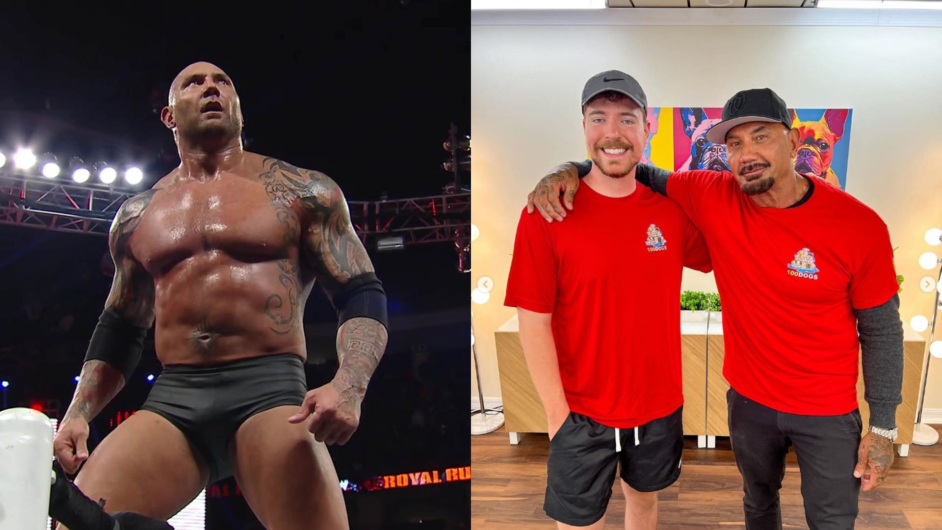Batista was recently seen with Mr. Beast