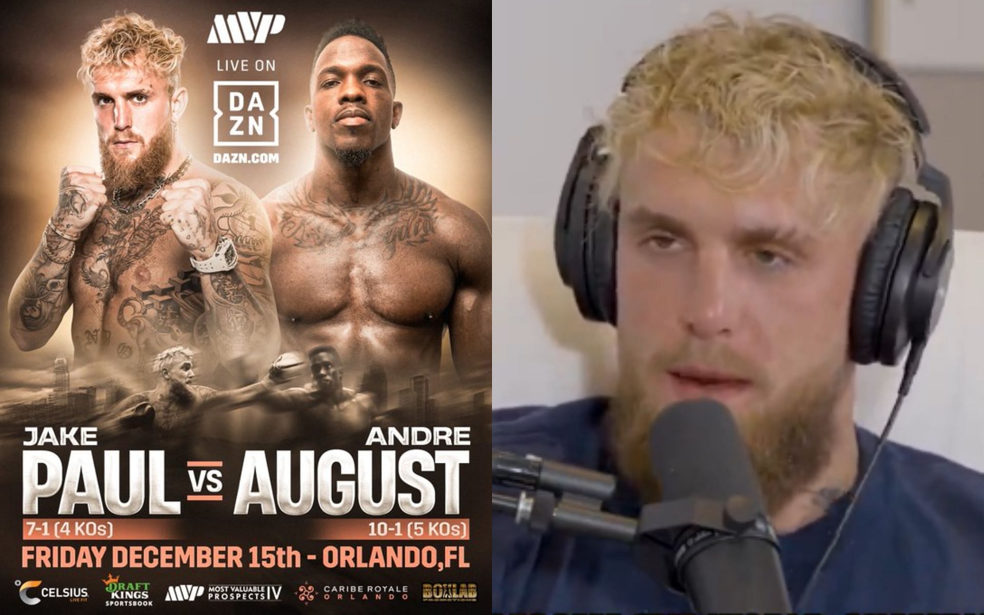 Jake Paul [Right] opened up about his upcoming boxing bout against Andre August [Left] [Image courtesy: @jekpaul and @HappyPunch - X]