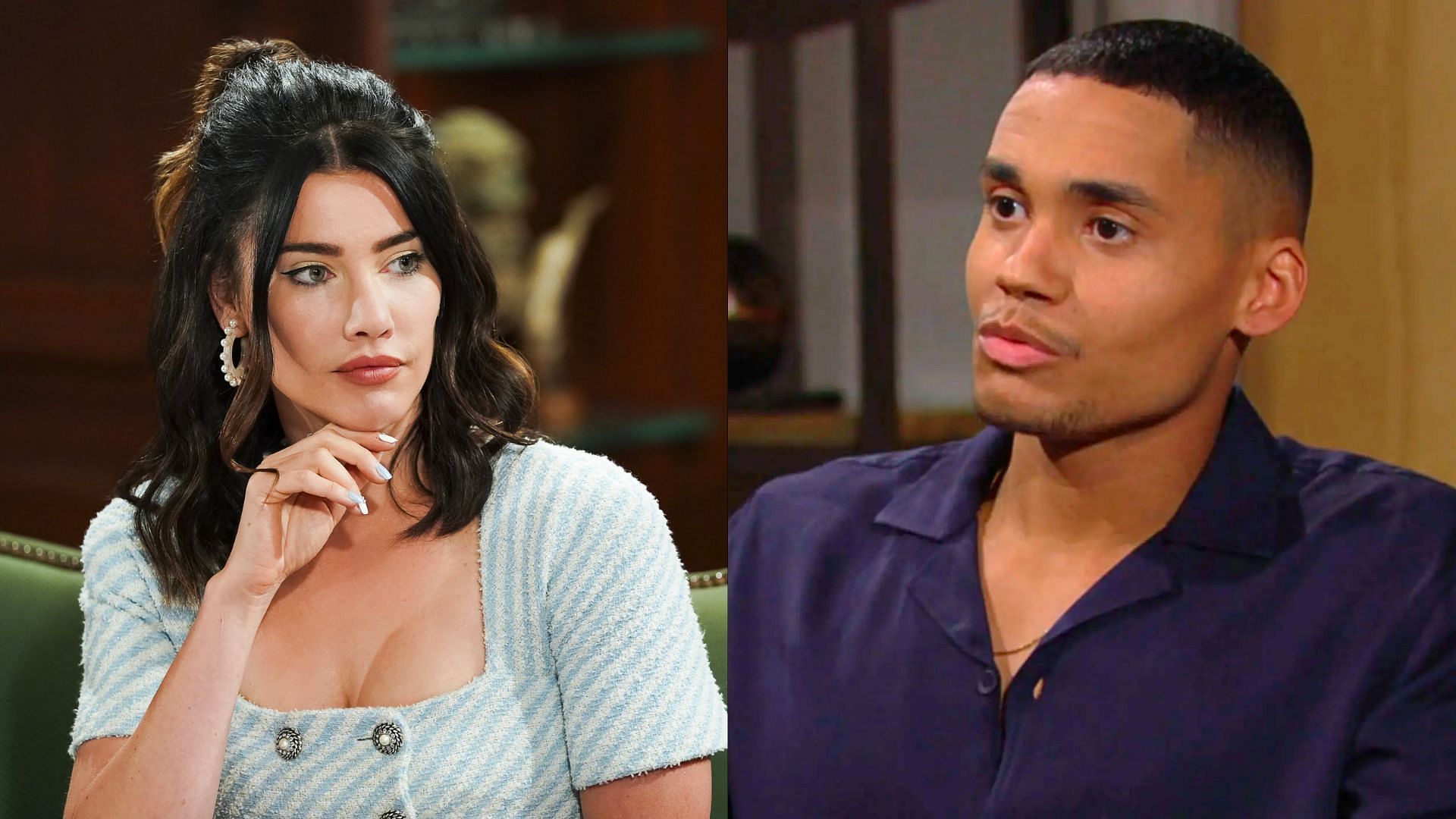 (L) Steffy and (R) Xander are at the heart of The Bold and the Beautiful this week (Image via CBS)